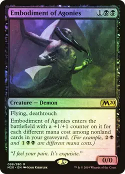 MTG FOIL EMBODIMENT OF AGONIES- M20 - BLACK DEMON - Image 1