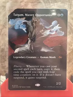 Taigam, Master Opportunist (Borderless) Tarkir: Dragonstorm Foil - Image 1