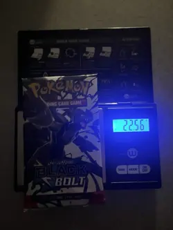 Heavy 22.56g Pokemon TCG SV 10.5 Black Bolt Booster Pack Sealed! - Image 1