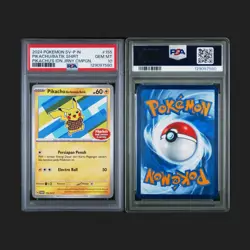 2024 POKEMON INDONESIAN SV-P PROMO #155 PIKACHU IN BATIK SHIRT PSA 10 - Image 1