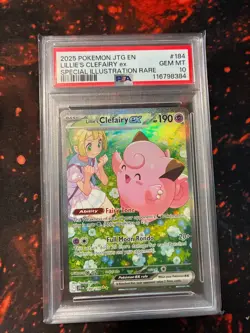 2025 POKEMON JTG EN-JOURNEY TOGETHER #184 LILLIE'S CLEFAIRY EX PSA 10 - Image 1