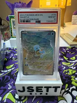 2023 Pokemon Scarlet & Violet 151 Mew en 170/165 Squirtle IR PSA 10 Gem Mint - Image 1