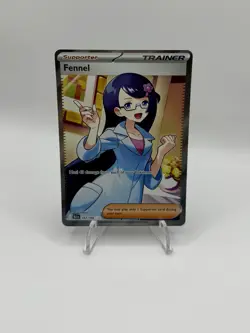 Pokemon Black Bolt FENNEL 162/086 Full Art Trainer Holo Rare Near Mint - Image 1