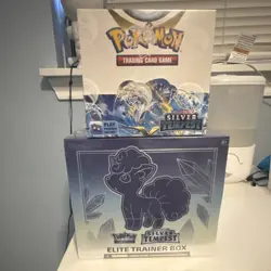 Pokemon Sword & Shield Silver Tempest Elite Trainer Box & Booster Box Alolan Vu… - Image 1