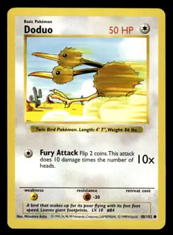 Pokemon TCG Base Set (Shadowless) #48/102 Doduo NM - Image 1