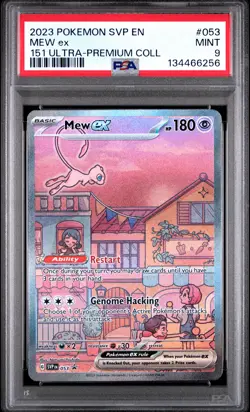 2023 POKEMON SVP EN-SV BLACK STAR PROMO 151 ULTRA-PREM COLL #053 MEW EX PSA 9 - Image 1