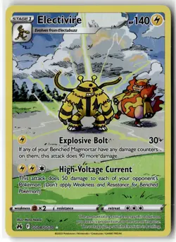 Electivire ⭐ GG08/GG70 Holo Crown Zenith Galarian Gallery Pokemon NM - Image 1