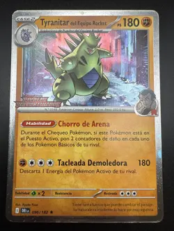 Team Rocket's Tyranitar 096/182-Pokemon: Destined Rivals STAMPED SPANISH! - Image 3