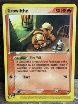 Pokemon Growlithe 65/100 E-Series EX Sandstorm 2003 Near Mint NM/LP - Image 1