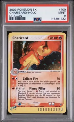 NEW CERT - Charizard 100/97 PSA 9 EX Dragon 2003 Secret - Vintage Holo Pokemon - Image 3