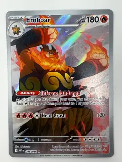 2025 Pokemon SV White Flare - WHT EN #098/086 Emboar Illustration Rare - Image 2
