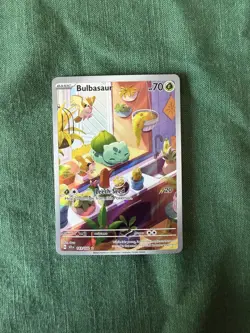 Pokemon TCG Stellar Crown Bulbasaur Illustration Rare 143/142 - Image 1