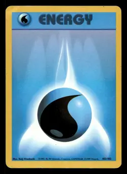 Water Energy 102/102 Base Set WOTC Pokemon MP - Image 1