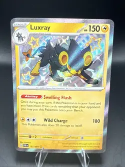Pokemon Luxray 137/091 Sv: Paldean Fates Shiny Rare Holo Pokemon - Image 1
