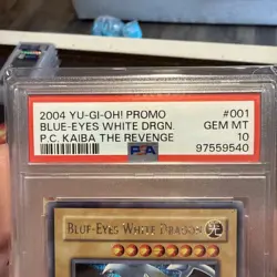 2004 Yugioh PSA 10 Blue-Eyes White Dragon PCK-001 Prismatic Secret Rare - Image 2