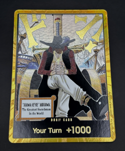 One Piece TCG Dracule Mihawk Gold Don!! OP14 English The Azure Sea's Seven (DON) - Image 1