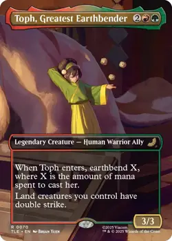 [1x] Toph, Greatest Earthbender - Foil - Borderless Near Mint, English UB: Avata - Image 1