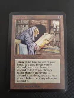 MTG Magic the Gathering Alpha Library Of Leng Near Mint Old School Vintage #1 - Image 1