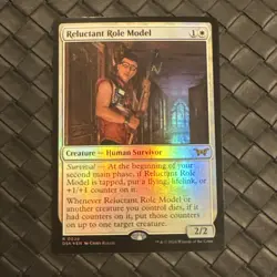 x1 Reluctant Role Model (0026) - Foil R MTG Duskmourn: House of Horror M/NM, Eng - Image 1