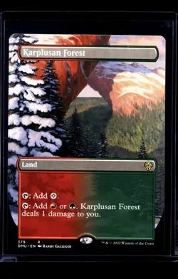 MTG Magic The Gathering DMU Dominaria United Borderless #379 Karplusan Forest - Image 1