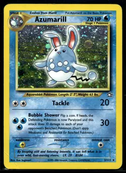 2000 Pokemon Neo Genesis 2 Azumarill Holo LP - Image 1