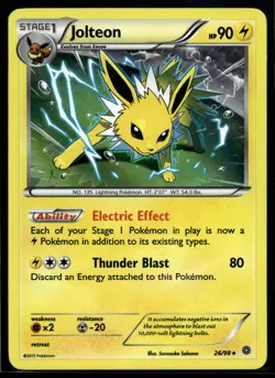 2015 Pokemon XY Ancient Origins 26 Jolteon Holo LP - Image 1