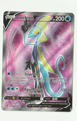 Pokemon Inteleon V (Full Art) 180/192 Swsh02: Rebel Clash Holo Card - Image 1