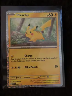 Pokemon Pikachu 002/015 McDonald's 2024 Promo Holo Basic Card 60 HP 50 Attack - Image 1