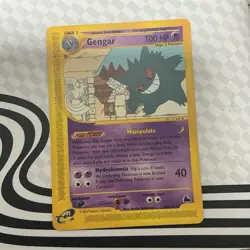 Pokemon Gengar 10/144 Skyridge Rare Reverse Holo 100 HP Stage 2 Card English - Image 1