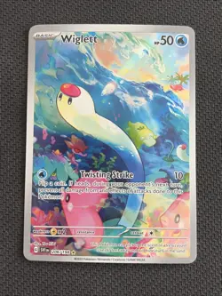 Wiglett 206/198 Scarlet & Violet Base Set Pokemon English Illustration Rare 2023 - Image 1