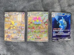 Pokemon Blastoise EX 200/165, Venusaur 198/165, Alakazam Scarlet & Violet 151 - Image 1