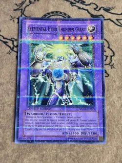 Yugioh Elemental Hero Thunder Giant MF01-EN001 Limited Edition Parallel Rare NM - Image 1