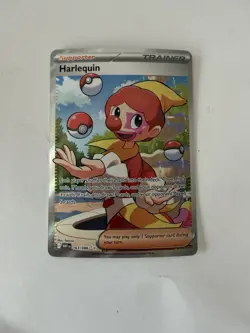 Harlequin 163/086 White Flare Full Art Holo Rare Pokemon TCG English Near Mint - Image 1