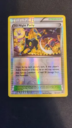 All-Night Party 96/122 XY Breakpoint REVERSE HOLO Pokemon NM - Image 1