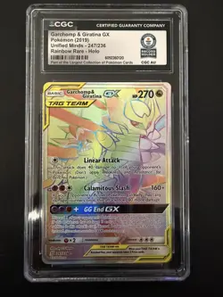 Pokemon Garchomp & Giratina GX Tag Team 247/236 Rainbow Rare CGC Guinness WR - Image 1