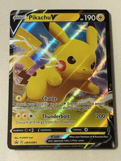 Pokemon TCG Pikachu V SWSH061 Black Star Promo - Image 1