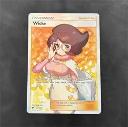 Pokemon Wicke Full Art Trainer Supporter Holo Sm-Burning Shadows 147/147 - Image 1
