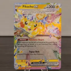 Pokemon TCG Pikachu ex Double Rare Full Art Holo 057/191 Sv08: Surging Sparks NM - Image 1