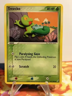 Pokemon TCG - Treecko 67/100 Crystal Guardians Common LP - Image 1