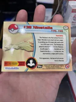 Ninetales - Foil - #38 Topps TV - Pokemon TCG - 1999 - Image 2