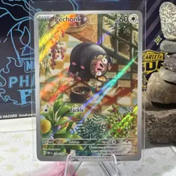 Pokemon Lechonk 209/197 SV03: Obsidian Flames Illustration Rare Full Art Holo - Image 1