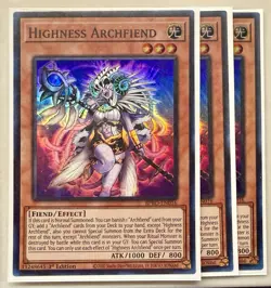 3x Highness Archfiend 1st Edition Super Rare BPRO-EN016 Yu-Gi-Oh! - Image 1