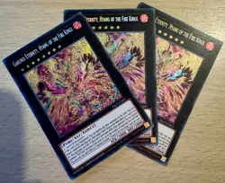 Yu-Gi-Oh! 3x Garunix Eternity, Hyang of the Fire Kings 25LP-EN003 Secret Rare - Image 1
