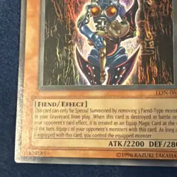 Yugioh! Dark Necrofear LON-065 Ultra MP Vintage Yugioh - Image 5
