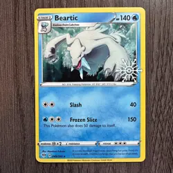 Beartic 049/189 Holo Rare Holiday Calendar Snowflake Stamp NM Pokemon Card TCG - Image 1