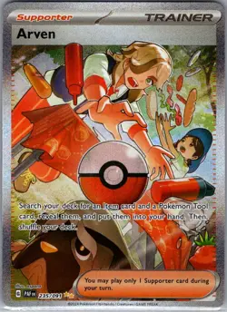Arven 235/091 SIR SV: Paldean Fates - Pokemon Card - NM - Image 1