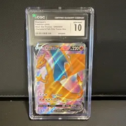 Pokemon Charizard V CGC 10 Holo Promo Card SWSH050 Sword & Shield 2020 - Image 1