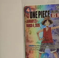 One Piece Monkey D. Luffy College Basketball US Voyage Promo Card SEALED - Image 4
