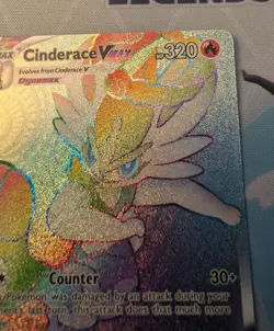 Cinderace VMAX Secret Rare Rainbow 194/192 Swsh02: Rebel Clash Pokemon Card - Image 3