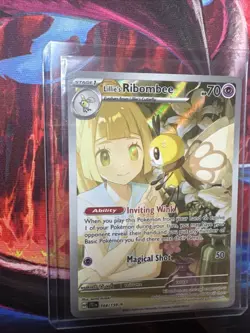 Pokemon TCG Lillie's Ribombee Card Journey Together Illustration, 164/159 - Image 2